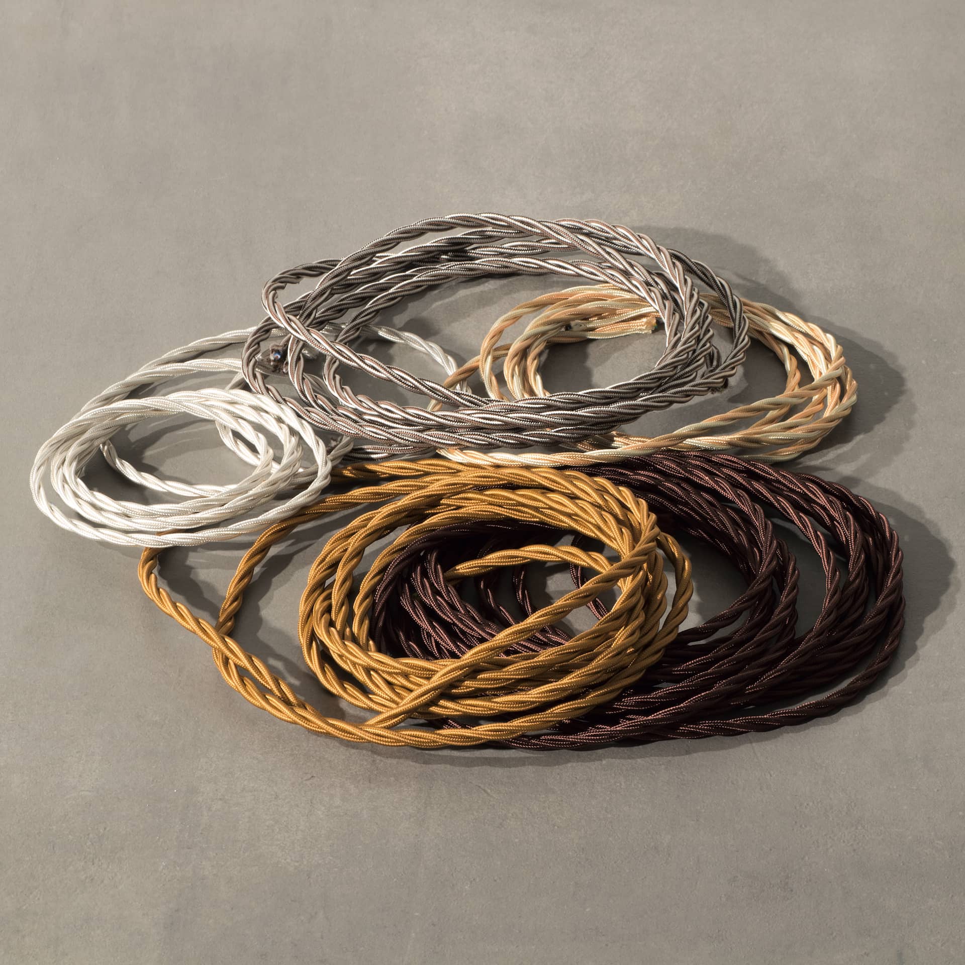 Cablu electric textil rasucit fildes 3x1,5 mm 50 ml