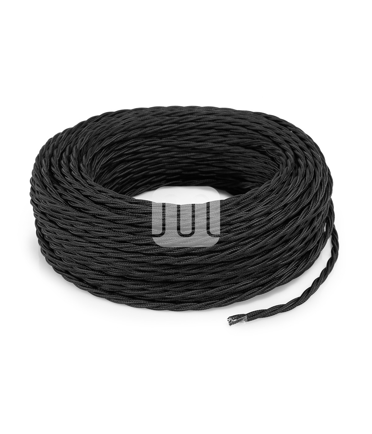 Cablu electric textil rasucit  culoare negru 3x1.5 mm 50 ml