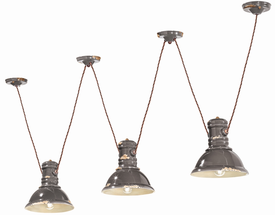 Lustra corp iluminat retro vintage tortora INDUSTRIAL C1692