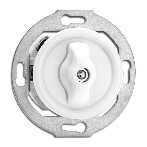 Intrerupator rotativ jaluzea portelan alb aparataj PORCELAIN