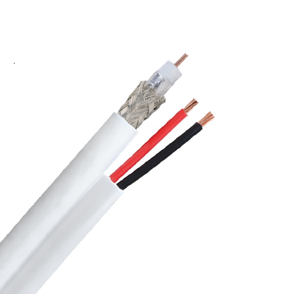 Cablu coaxial RG59 cu cablu 2 x 0.5 mm ambalare 100 metri liniari 