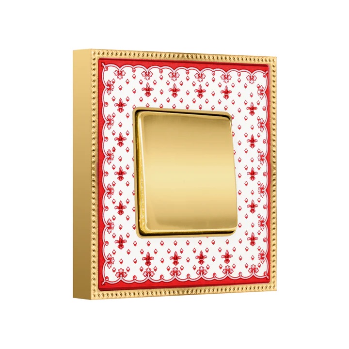 Intrerupator portelan  BELLE EPOQUE GOLD GRID