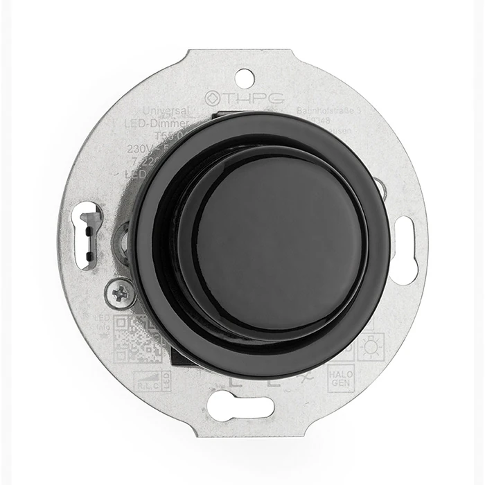 Variator dimmer portelan negru surse iluminat LED 7-110W PORCELAIN