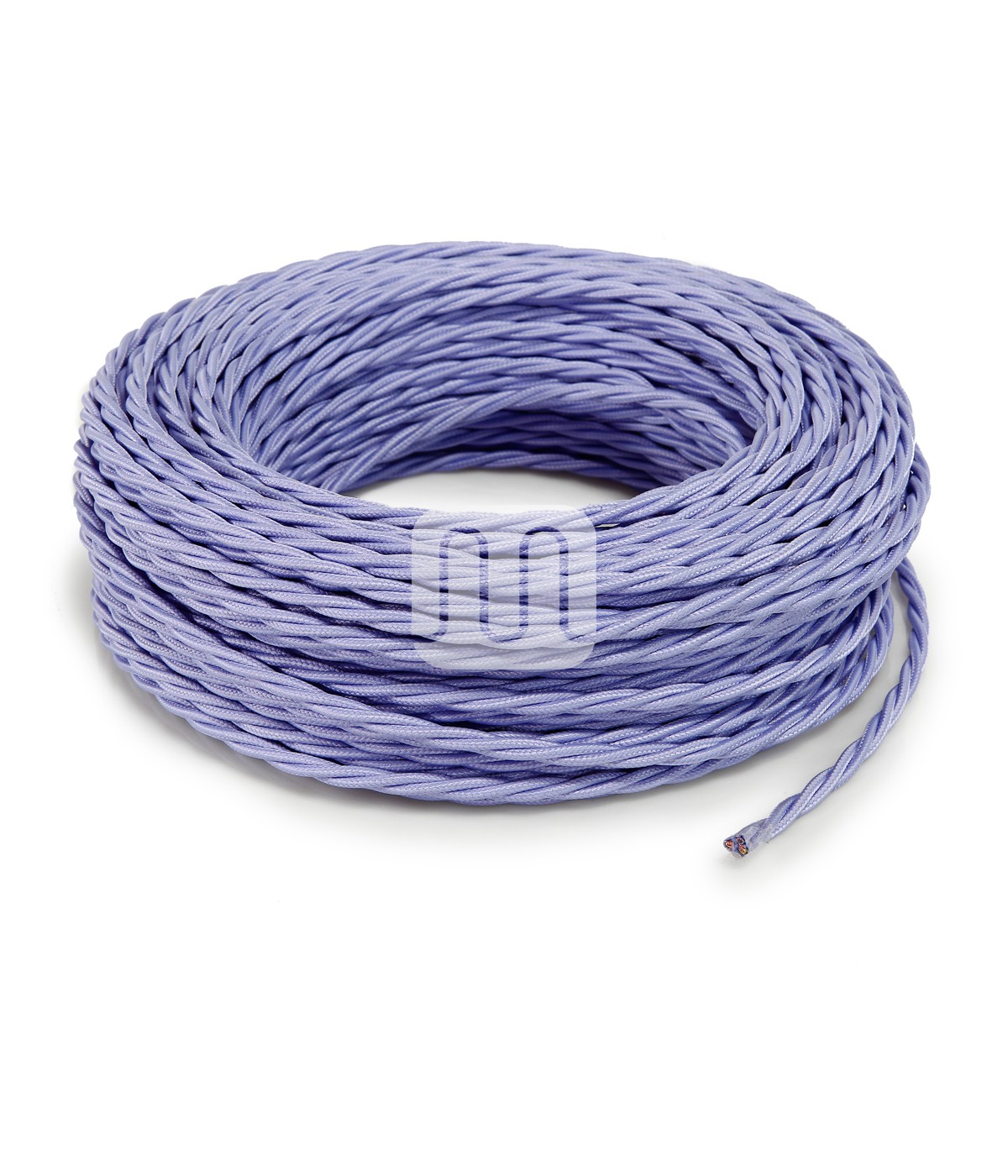 Cablu electric textil rasucit  culoare mov 2x0.75 mm 50 ml