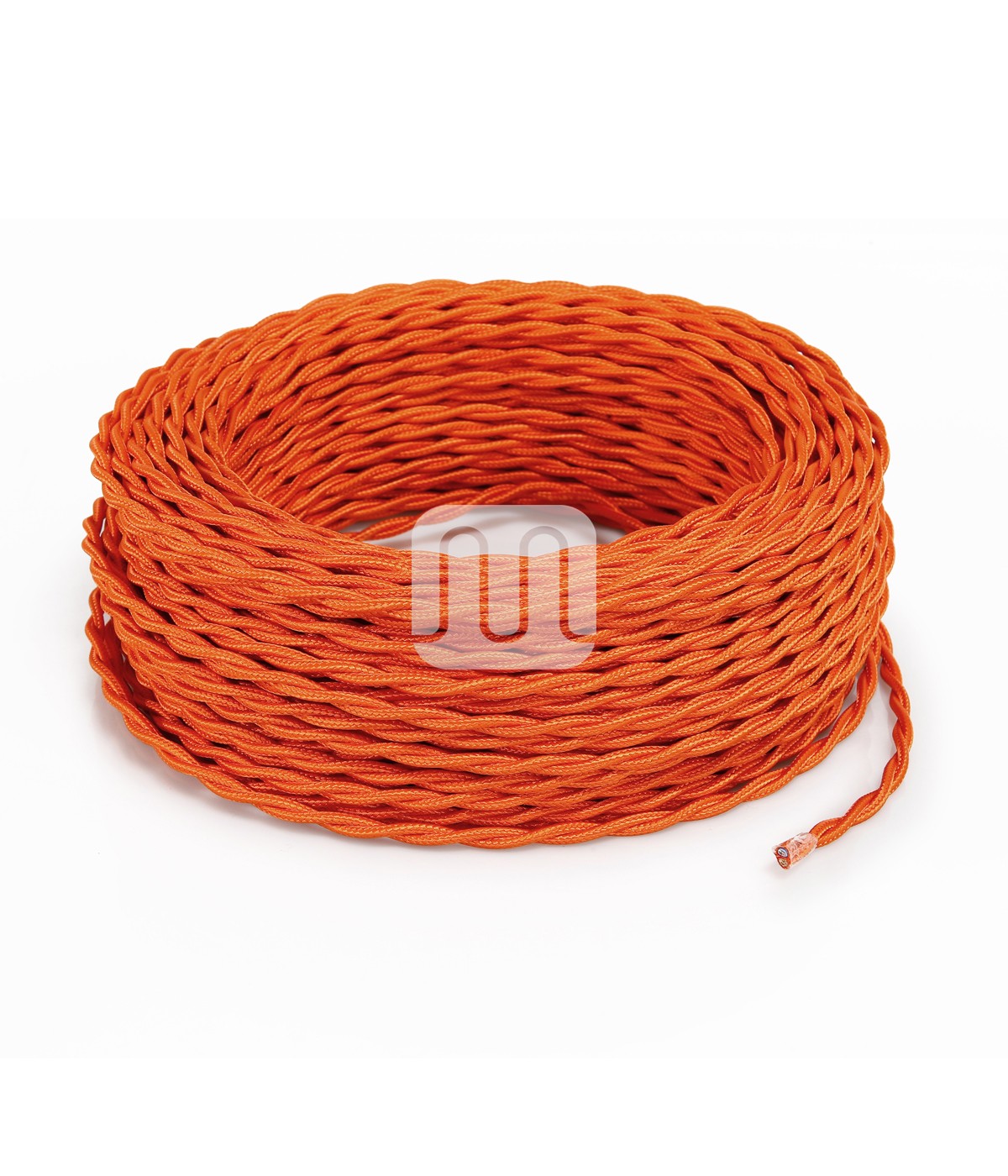 Cablu electric textil rasucit culoare portocaliu 2x0.75 mm 50 ml
