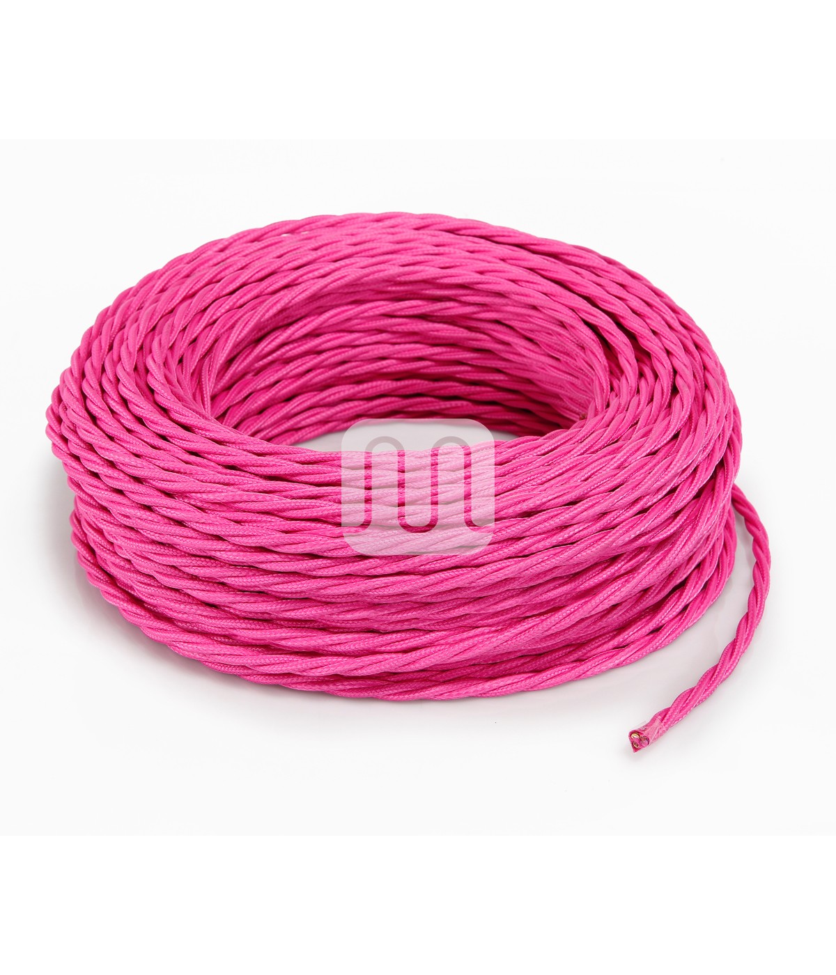 Cablu electric textil rasucit culoare fuchsia 2x0.75 mm 50 ml
