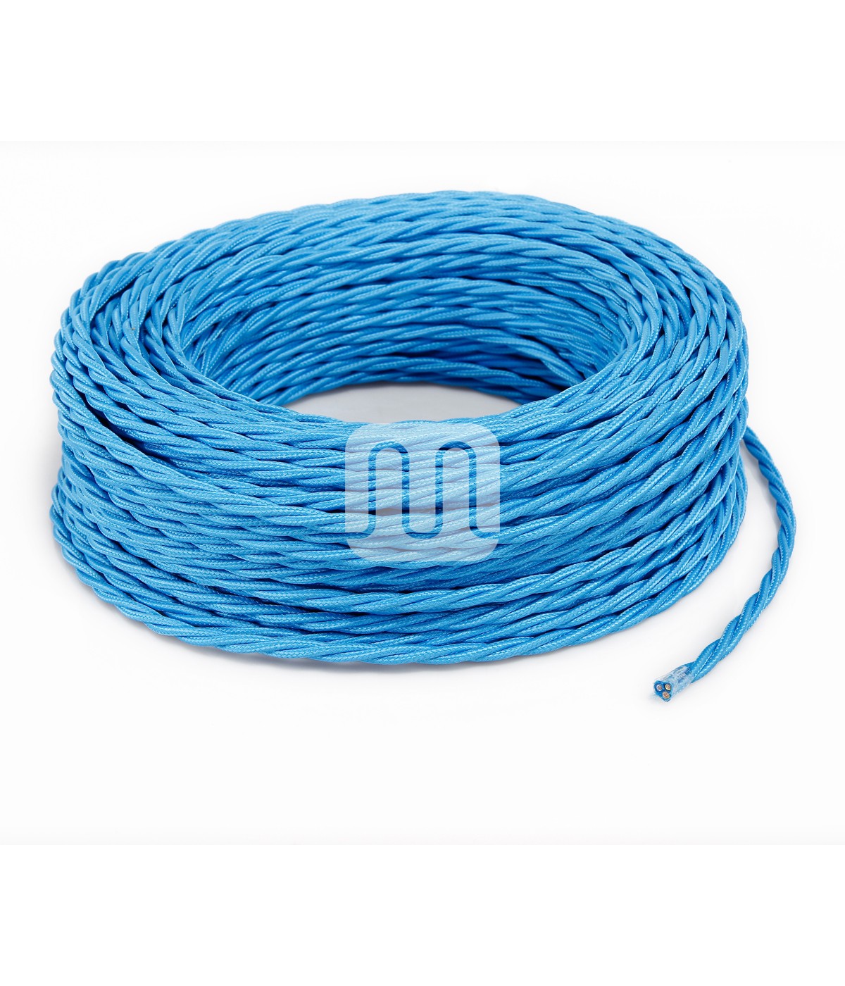 Cablu electric textil rasucit culoare turquoise 2x0.75 mm 50 ml