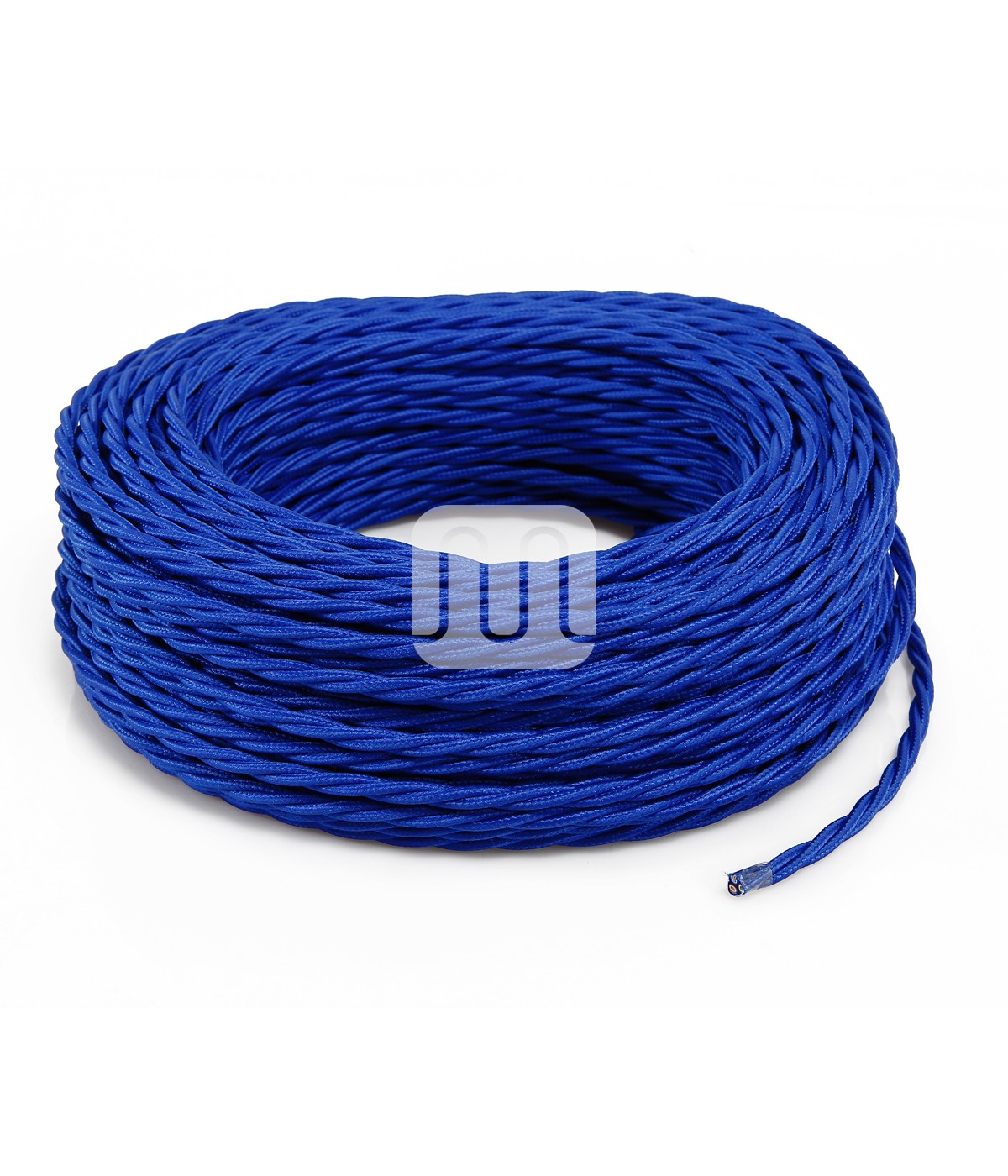 Cablu electric textil rasucit culoare albastru 2x0.75 mm 50 ml