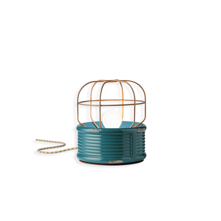 Lampa de masa ceramica verde C2345 INDUSTRIAL