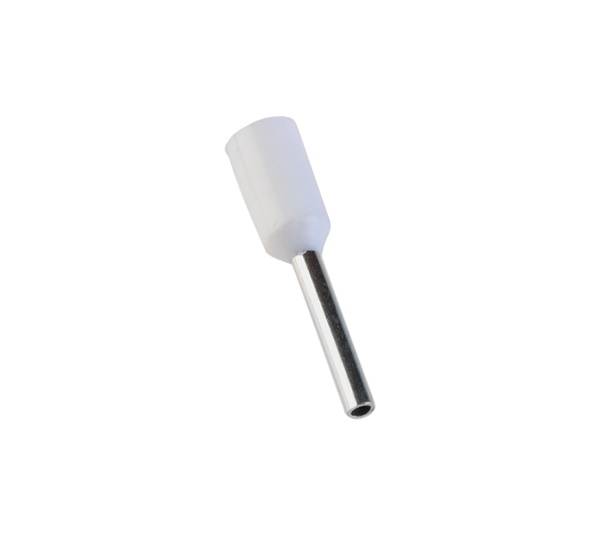 Pini cablu  Tip E 0,5 mm Alb 